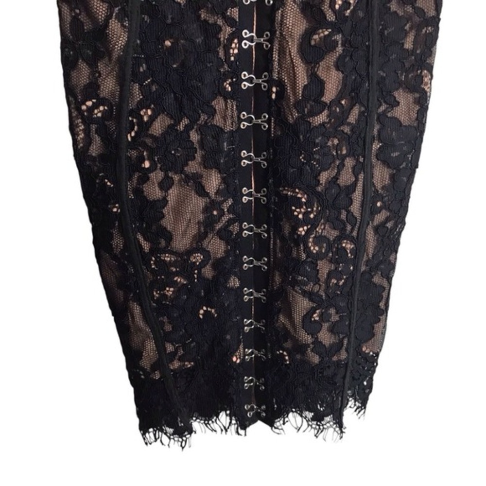 Tobi XS Honeymoon Lace Bodycon Mini Dress Black valentines Coquette Romantic - Picture 6 of 10